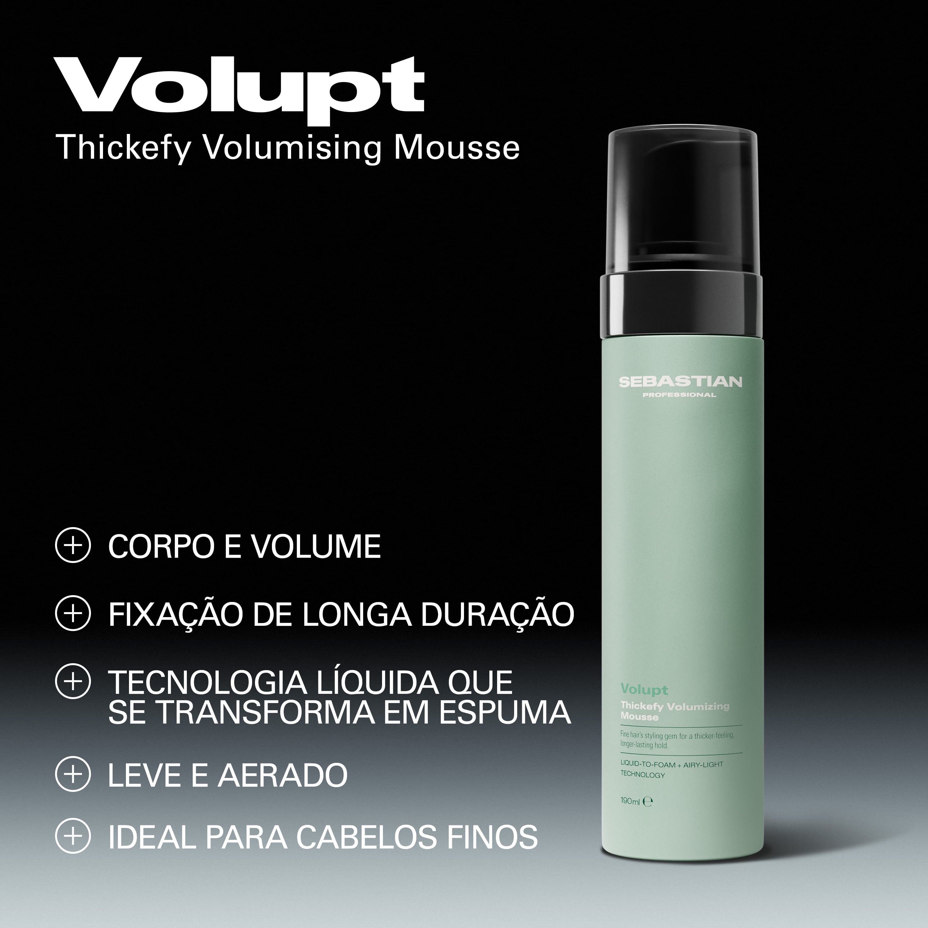 Sebastian Professional Mousse Volumizadora Volupt 190ml